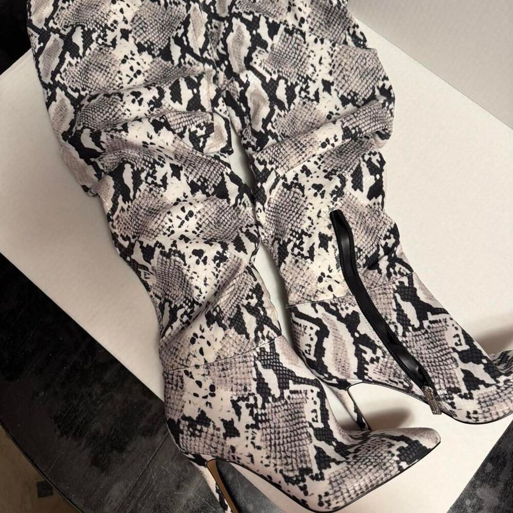 Jessica Simpson Women's Long Snakeskin Print Boots